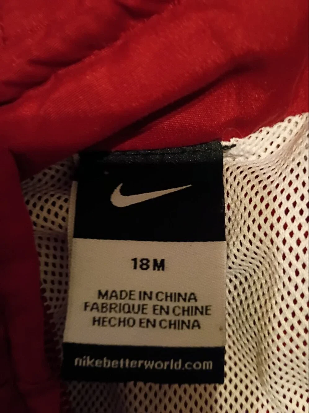 Nike Red and White Kids Jump Suit Hoodie Alabama Sz 18M